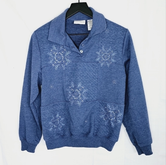 Alfred Dunner Vintage Patchwork Women's Sweater - Picture 1 of 4